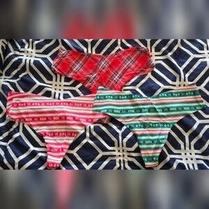 Victoria's Secret Colorful Patterned Thong Set
